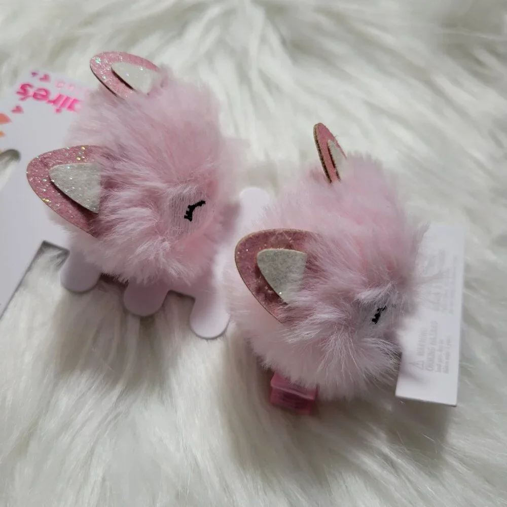 Claire's Club Pom Pom Hair Clips Set
